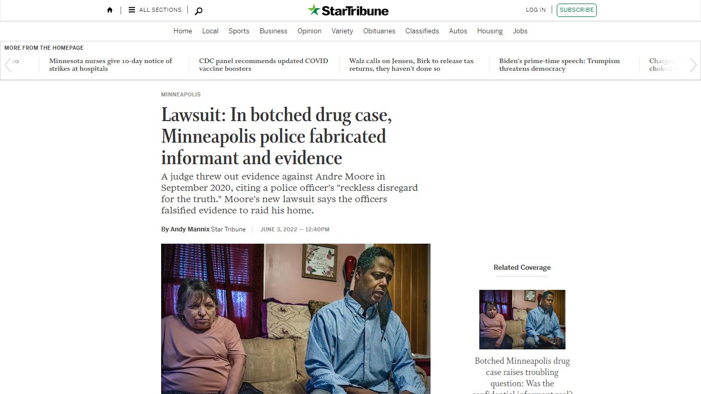 Lawsuit: In botched drug case, Minneapolis police fabricated informant ...